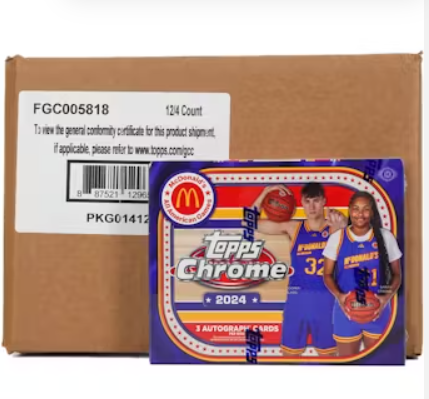 2024 Topps Chrome McDonald's All American Basketball Hobby 12 Box Case