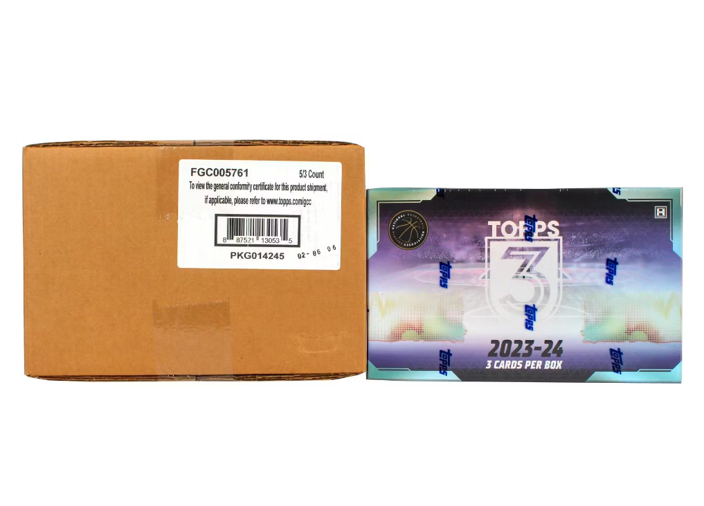 2023/24 Topps Three Basketball Hobby 5-Box Case
