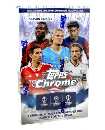 2023/24 Topps UEFA Club Competitions Chrome Soccer Hobby 12 Box Case