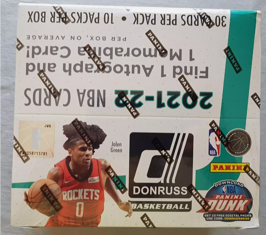 2021/22 Panini Donruss Basketball Hobby 10 Box Case