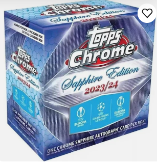 2023/24 Topps UEFA Euro Chrome Soccer Sapphire Edition 10 Box Case