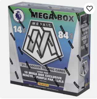 2021/22 Panini Mosaic Premier League Soccer Fanatics Mega 20 Box Case