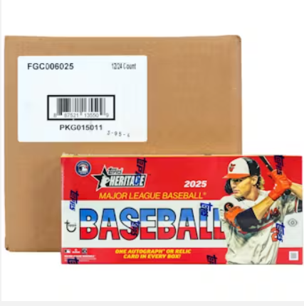 2025 Topps Heritage Baseball Hobby 12 Box Case