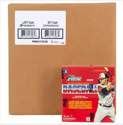 2025 Topps Heritage Baseball Mega 20-Box Case
