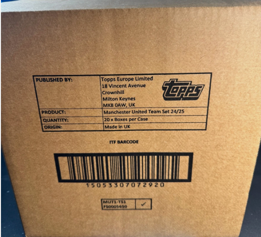 Topps® Manchester United Team Set 2024/25 Sealed Case