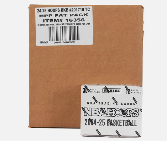 2024/25 Panini NBA Hoops Basketball Fat Pack 12 Box Case