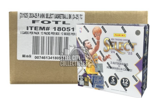 2024-25 Panini Select Basketball Hobby 12-Box Case - 1st Off The Line (FOTL)